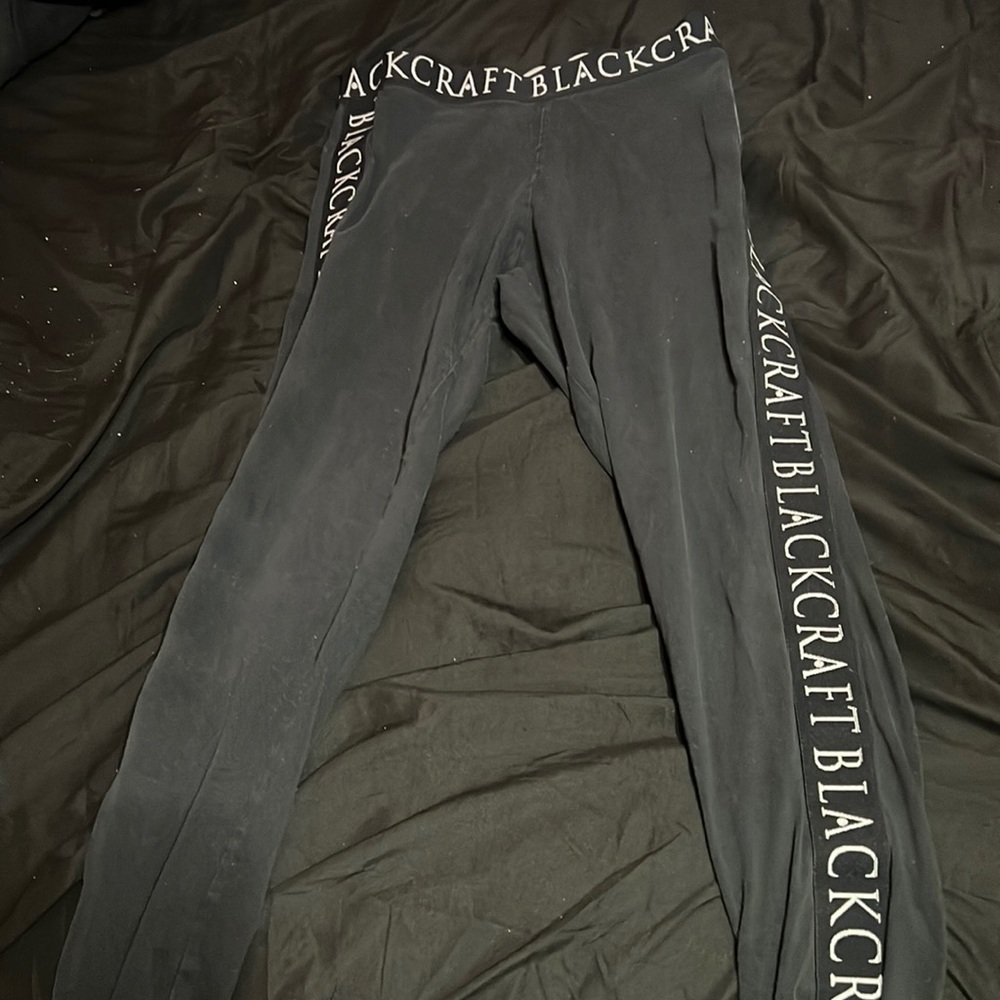 Y2k blackcraft stripe jogger leggings